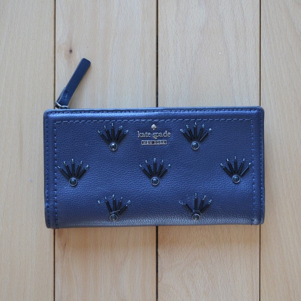 Kate Spade New York Patterson Drive Embellished Braylon Wallet in Blazer Blue